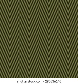 Seamless olive green slim perfect op art herringbone pattern vector