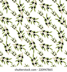 Seamless olive pattern