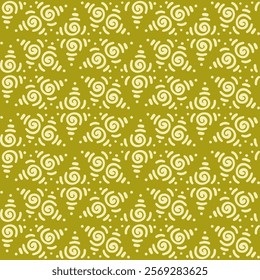 Seamless Olive Swirls. A repeating pattern with dotted arcs in warm olive tones. Perfect for packaging, home decor or branding, adding a playful yet earthy accent to any design.