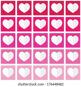 Seamless ombre pattern with hearts - Valentine's Day, love concept 