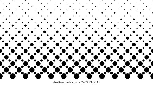 Seamless in one direction Disappearing effect. Short fade out . Black circles