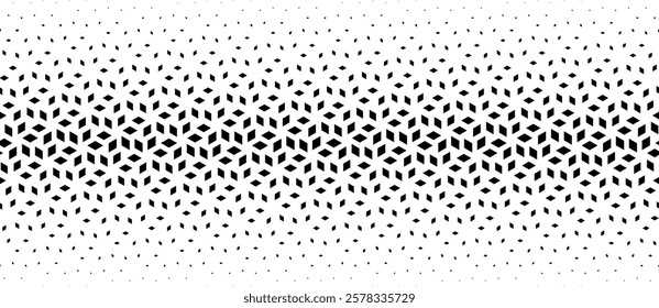 Seamless in one direction Geometric pattern  Halftone effect