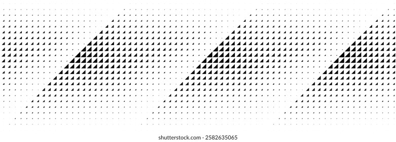 Seamless in one direction.Triangles pattern with disappearing effect