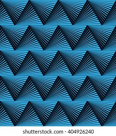 Seamless op art chevron pattern. Stylish, geometric background vector design. Simple to edit, without gradient.