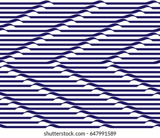 Seamless Op Art Chevron Pattern. Modern Vector Background without Transparency. Easy to Change the Colors.