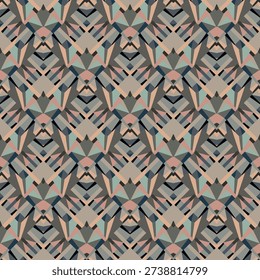 seamless op art creative geometric pattern, ornament, abstract colorful background, fashion print, original vector decoration