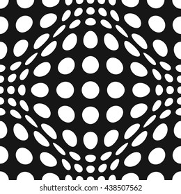 Seamless Op Art Distortion Pattern in Vector Format