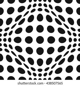 Seamless Op Art Distortion Pattern in Vector Format