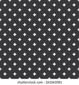 Seamless Op Art Plus Cross Symbol Pattern Vector