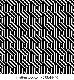 Seamless op art texture. Vector art.