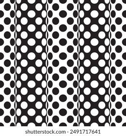 Seamless optical illusion wave pattern in dots.