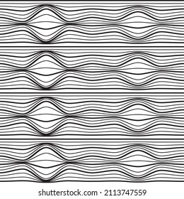 Seamless optical vector lines.
Horizontal waves in motion, creating an illusion of a point.