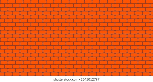 a Seamless orange brick wall pattern, ideal for backgrounds, textures, or graphic design elements. A vibrant and modern architectural surface, perfect for various creative projects