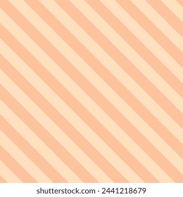 Seamless Orange pastel color Striped Background 45-degree