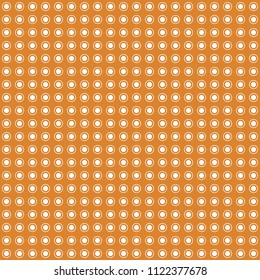 Seamless orange pattern circles polka dots, vector background