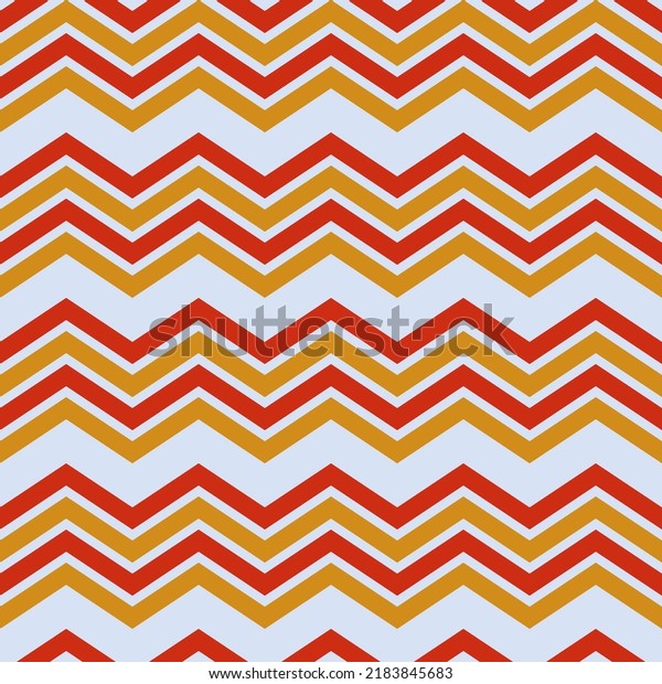 Seamless orange, red, and white zigzag pattern a.k.a chevron. Suitable for wallpaper, textile, gift wrapper, or backdrop.