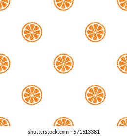 Seamless orange slice glitter pattern background
