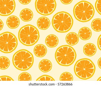 Seamless orange slices background