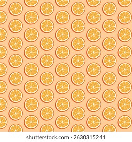 seamless orange slices pattern background