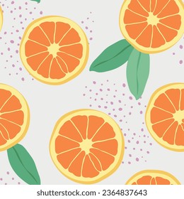 Seamless orange themed contemporary patterns.  Trendy floral patterns for textile, wallpaper, decoration, poster. Vector illustration.