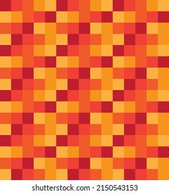 seamless orange tones square print. colorful check print