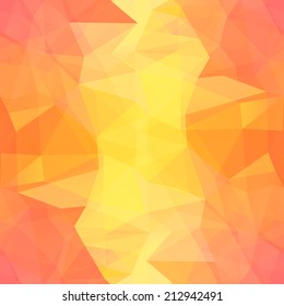 seamless - orange triangle,  abstract geometric pattern. Vector illustration