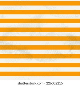 Seamless orange vintage pattern of white horizontal strips on grange paper