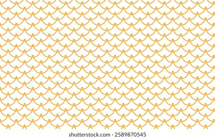 Seamless Orange and White Fish Scale Pattern – Elegant Repetitive Geometric Design for Textiles, Wallpapers, and Digital Art