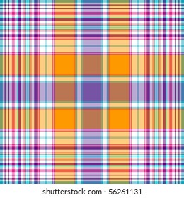 Seamless orange-yellow-violet checkered pattern (vector EPS 10)