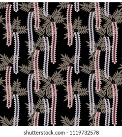 Seamless Orchid Floral Pattern In Vector.