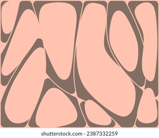 Fondo orgánico inmaculado con formas redondeadas como guijarros. Fácil de colorear y personalizar.