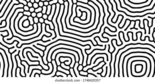 Seamless organic, biological pattern. Abstract shapes like corals. Bio, contemporary, trendy seamless pattern. Applicable for textile design, as print. Coral stripes background. Vector illustration