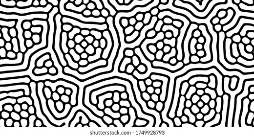Seamless organic, biological pattern. Abstract shapes like corals. Bio, contemporary, trendy seamless pattern. Applicable for textile design, as print. Coral stripes background. Vector illustration
