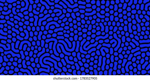 Nahtlose organische, biologische Muster. Abstrakte Formen wie Korallen. Bio, zeitgenössisches, trendiges, nahtloses Muster. Gilt für das Textildesign als Druck. Korallenstreifen, Hintergrund. Vektorgrafik