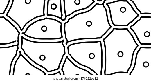 Seamless organic, biological pattern. Abstract shapes like cells. Bio, contemporary, trendy seamless pattern. Applicable for textile design, as print. Coral stripes background. Vector illustration