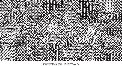 Seamless Organic Flow The Intricate Dance of Monochrome Turing Patterns and Biological Dynamics