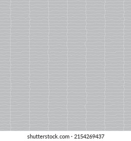Patrón vectorial geométrico orgánico sin soldadura.Línea de cuadrícula blanca dibujada a mano sobre fondo gris.