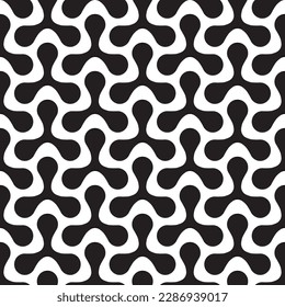 Seamless organic interlocking shape pattern background