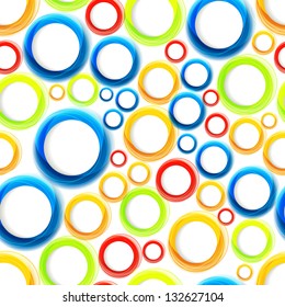 Seamless organic pattern with bright colorful circles. Eps10
