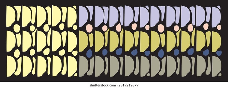 Seamless organic pattern design vector collection