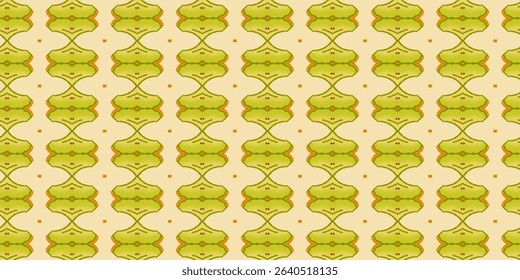 Seamless Organic Pattern in Green and Earthy Yellow Tones