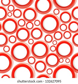 Seamless organic pattern with red circles. Eps10