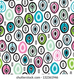 Seamless organic retro nuts and seeds background pattern in vector