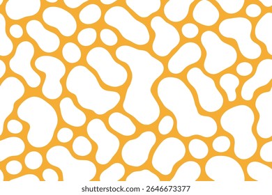 Seamless Organic yellow pattern inspired by the skin of a poison dart frog species.