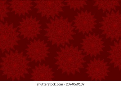 Nahtlose arabische arabische Muster. Schnüre dekorative Blumenmuster mit kreisförmigem Ornament, Farbverlauf-Mandala auf schwarzem Hintergrund. Mosaikfliesen boho, ethnisches Design in Vektorgrafik, indische oder arabische Motive