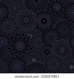 Seamless oriental arabesque pattern. Laced decorative floral pattern with circular ornament, for textile, fabric, wrapping, wallpaper