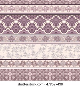 Seamless oriental background. Filigree eastern motifs.Elegant Hand Drawn vector pattern.Vector illustration