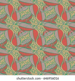 Seamless oriental classic colorful pattern. Vector abstract background with colorful repeating elements on a blue background.