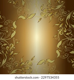 seamless oriental classic golden pattern. vector abstract background with golden repeating elements on a colors.