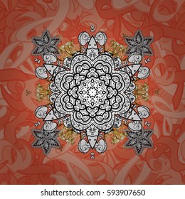 Seamless oriental classic gray pattern. Vector abstract background with gray repeating elements on a background.